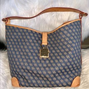 Dooney & Bourke large denim monogram tote